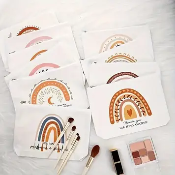 Rainbow Themed Inspirational Cosmetic Bag