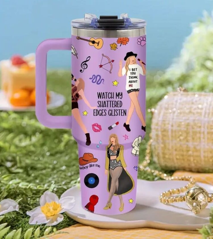 40oz Taylor Swift Purple Tumbler