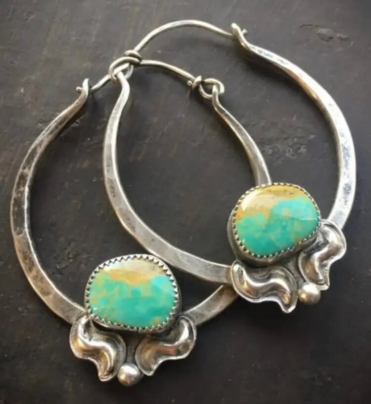 Hoops - Squiggle Turquoise