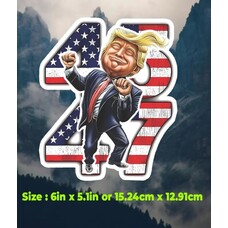 45 47 Trump Sticker