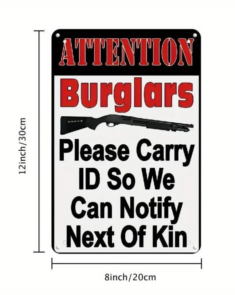 Next of Kin Metal Sign