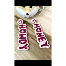 Valentine Earrings Howdy Honey Pink