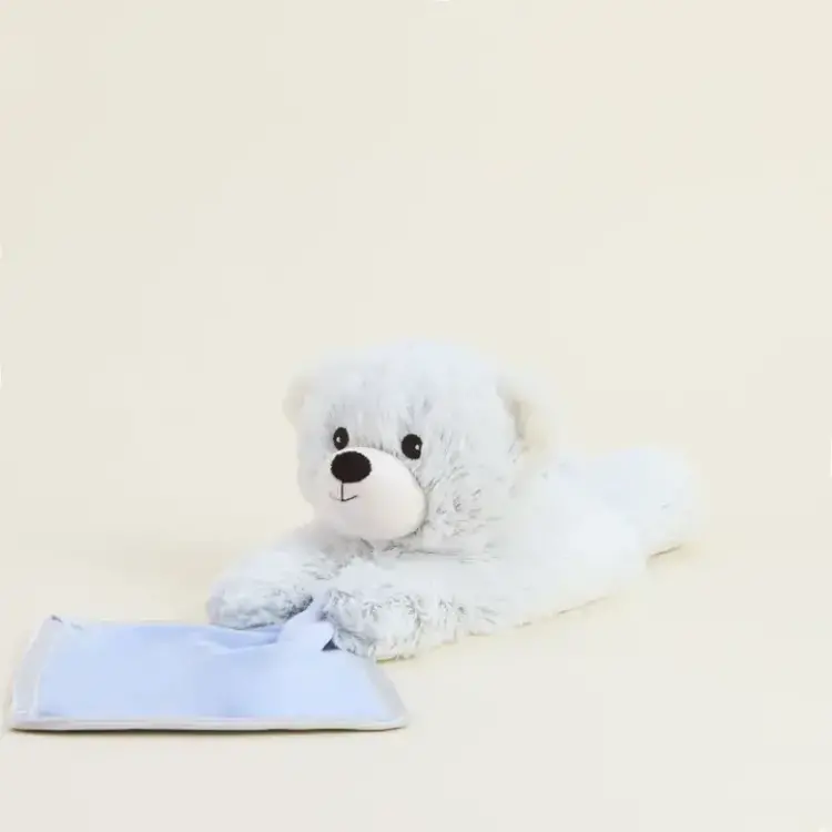 Warmies Blue Marshmallow Warmies Bear Blanket