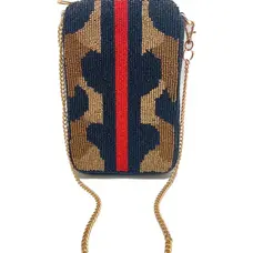 Pizzazz Camo with Red & Black Stripes Phone Bag