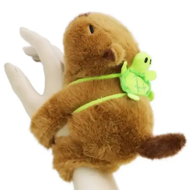 Cap Zone Capybara Stuffed Plushie Slap Wristband Bracelet