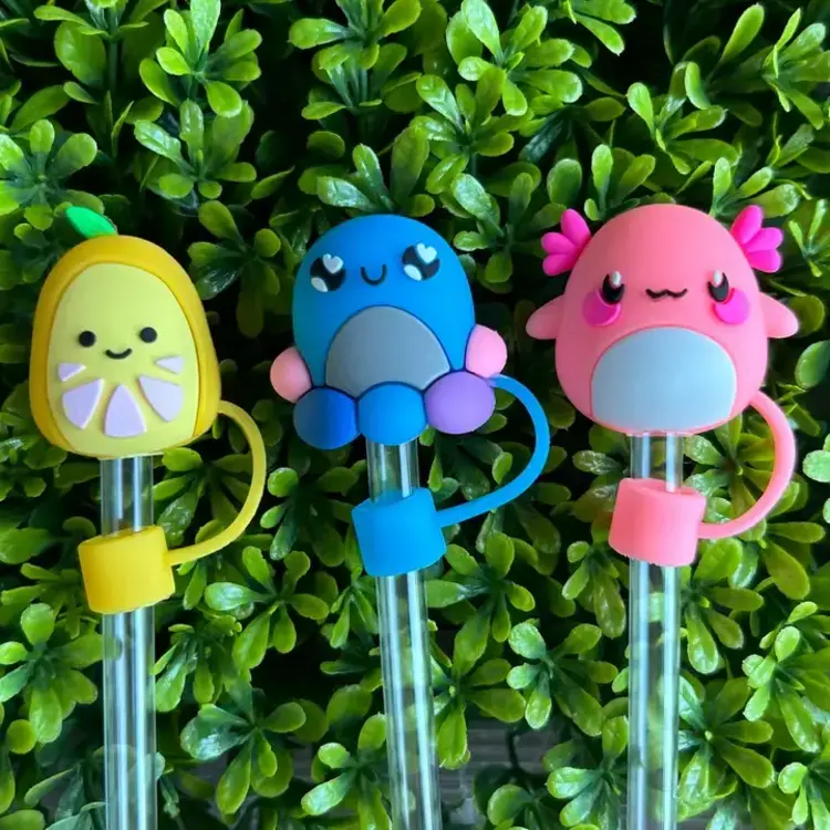 Jillian Ink LLC Cute Stuffed Animal Straw Toppers