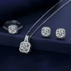 3pcs Elegant Square Jewelry Set