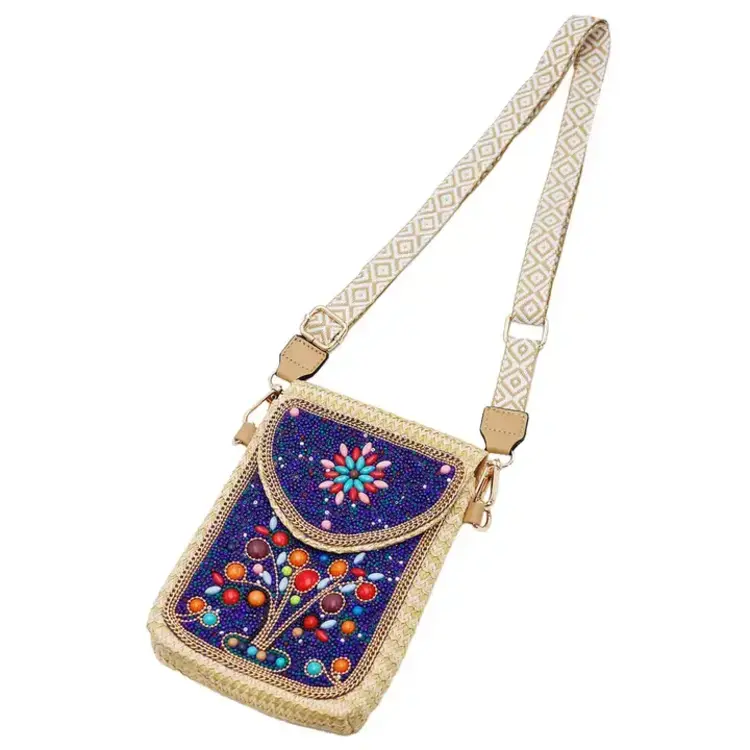 Cap Zone Tree of Life Bohemian Artisan Beaded Crossbody Bag