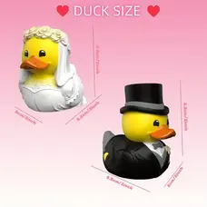 2PC Mini Wedding Duck Set