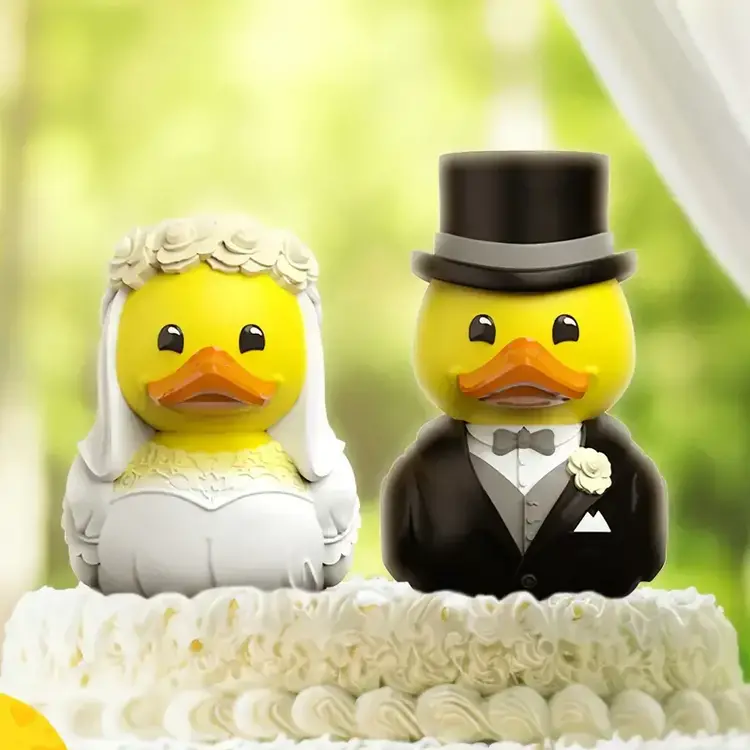 2PC Mini Wedding Duck Set
