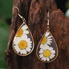 Boho Daisy Drop Earrings