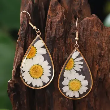 Boho Daisy Drop Earrings