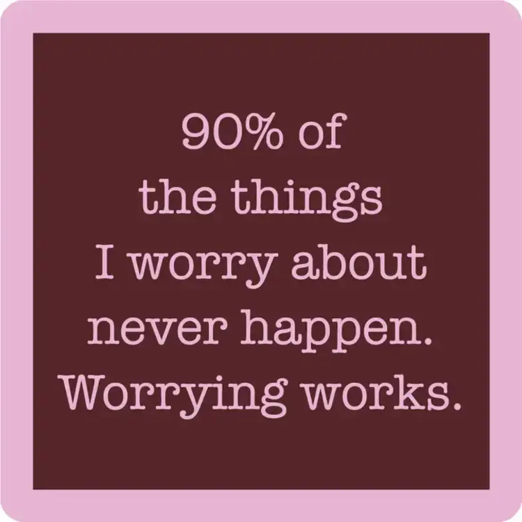 Drinks on Me Worrying Works Coaster