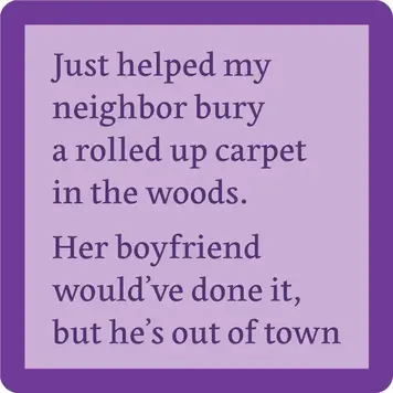 Drinks on Me Coaster Rolled Carpet