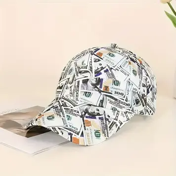 Money Print Baseball Cap