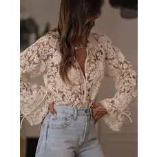 Embroidered Lace Flower Top