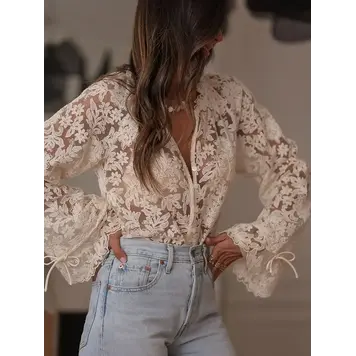 Embroidered Lace Flower Top
