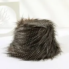 Vintage Faux Peacock Fur Bucket Hat