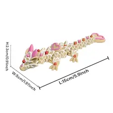 Pink Crystalized Dragon Figurine