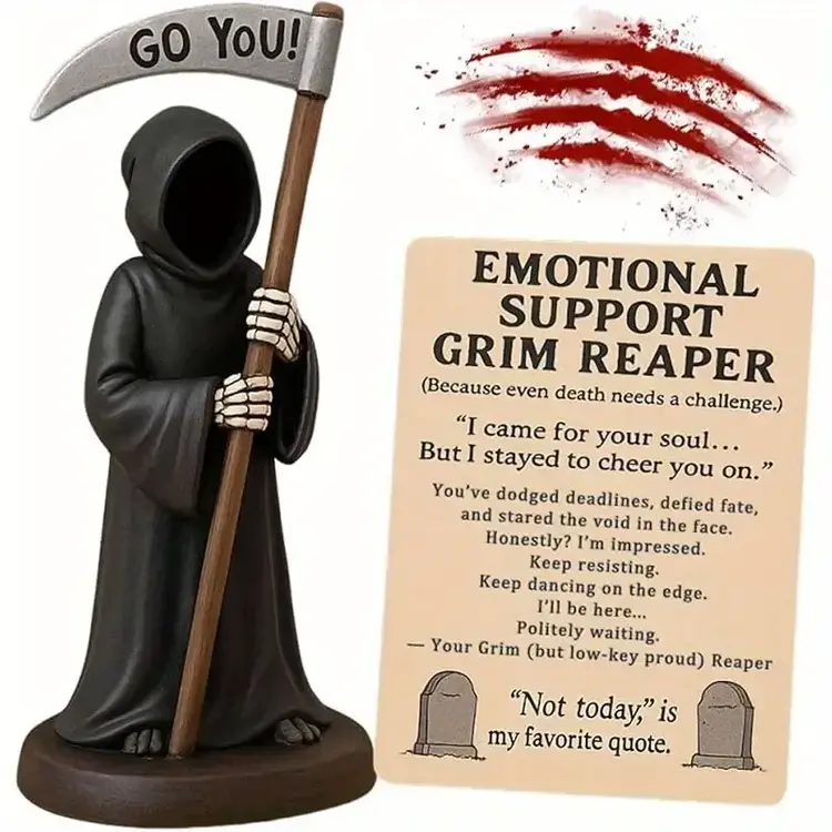 Reaper with Scythe Statue