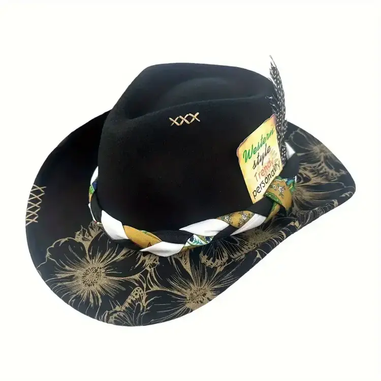 Floral Print Cowboy Hat