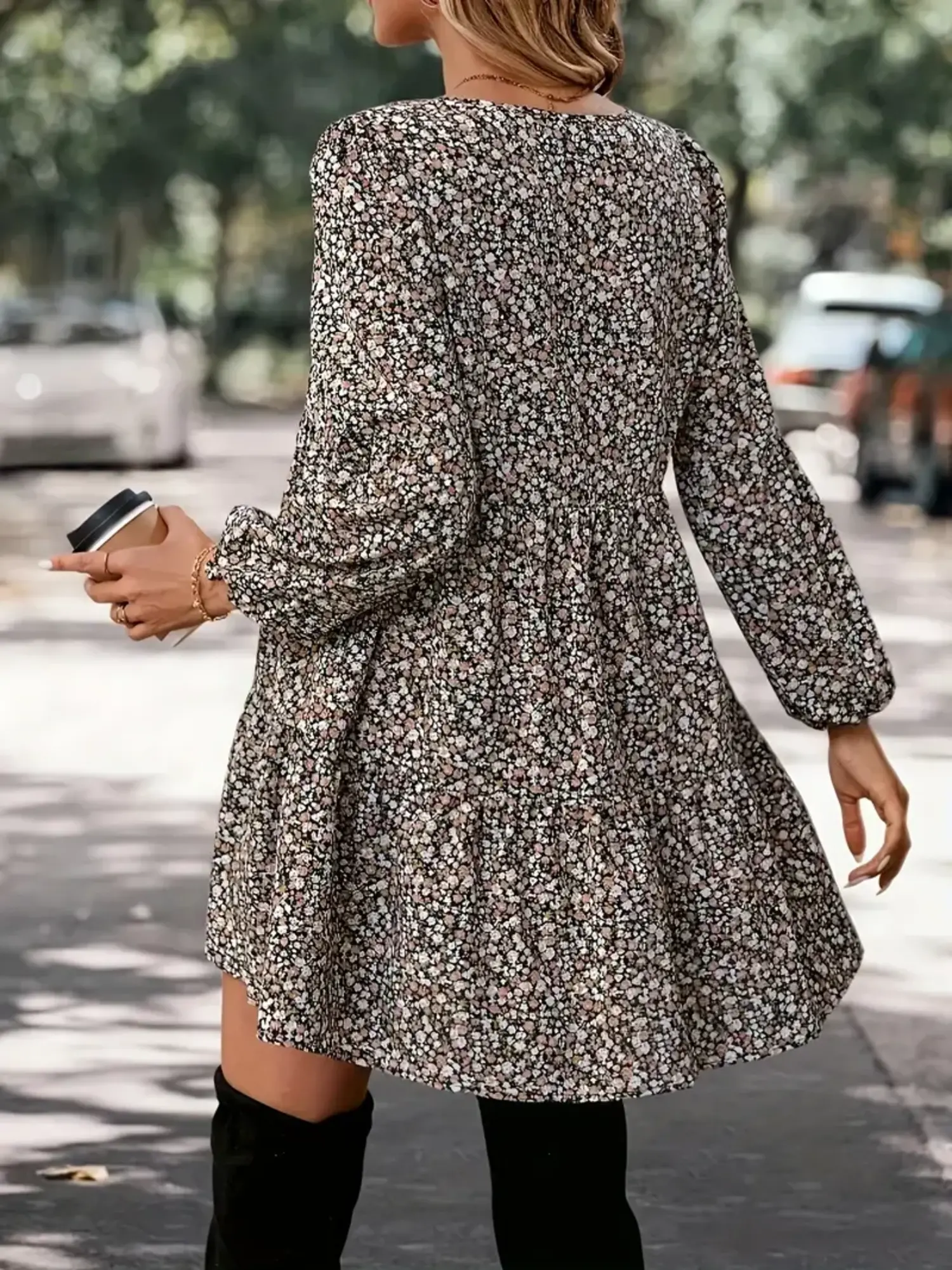 a line dress street style The Mainline Striped A-Line Swing Dress M / Green