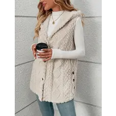 Hooded Faux Fur Vest