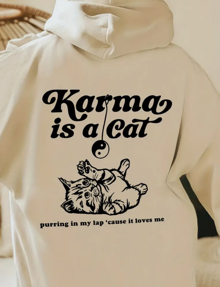 Small Karma Cat Hoodie