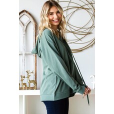 Fashion Go Cotton French Terry Hood Top