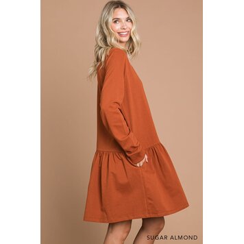 Washed Cotton French Terry Dress