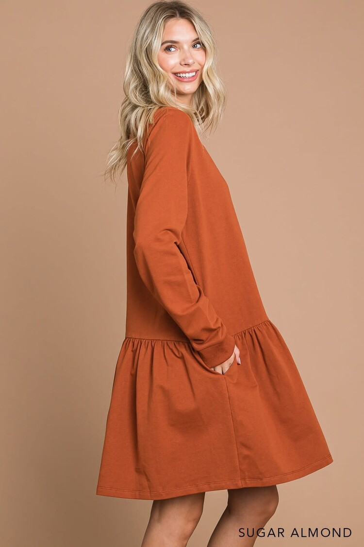 Washed Cotton French Terry Dress