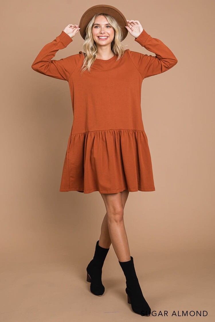 Washed Cotton French Terry Dress