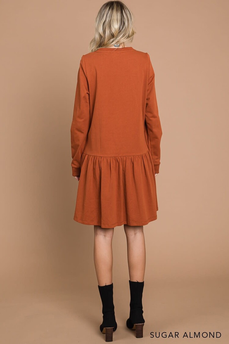 Washed Cotton French Terry Dress