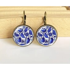 Many Birds Drop Earrings Blue