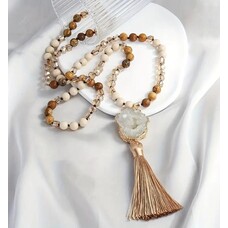 Boho Druzy Stone Necklace