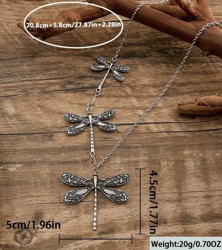 Vintage Dragonflies Necklace