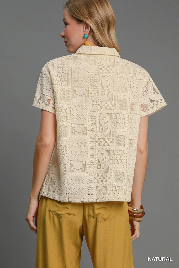 Umgee Patch Lace Top