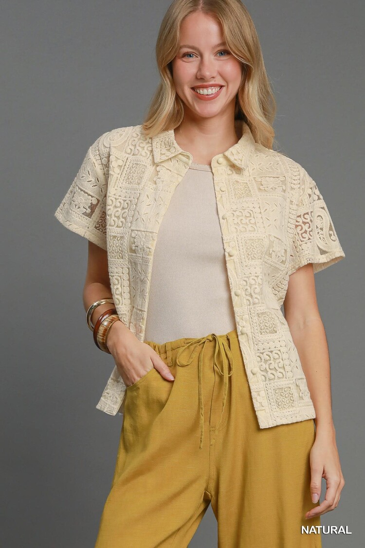 Umgee Patch Lace Top