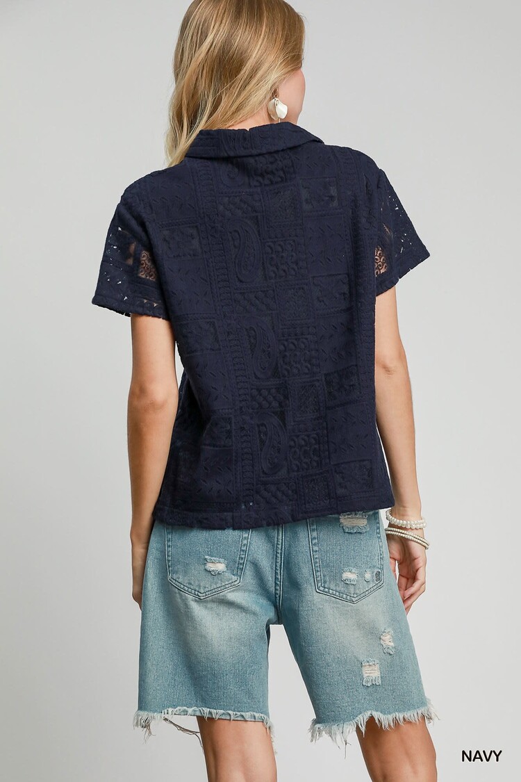 Umgee Patch Lace Top
