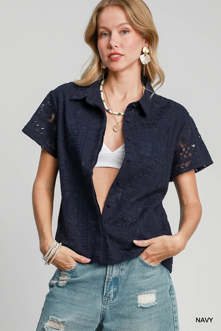 Umgee Patch Lace Top