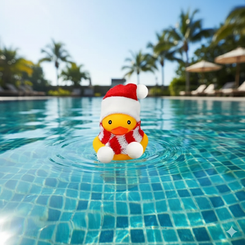 Christmas Mini Rubber Duckies with Hats & Scarves