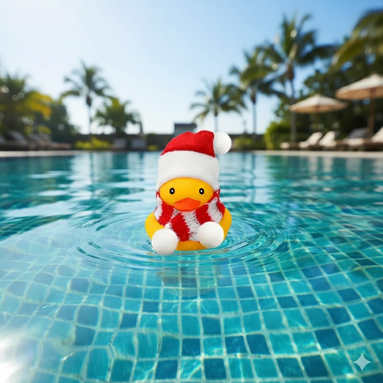 Christmas Mini Rubber Duckies with Hats & Scarves