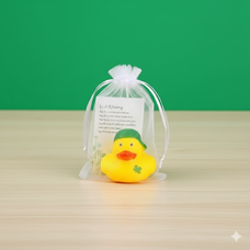 Mini Shamrock Duck with Irish Blessing