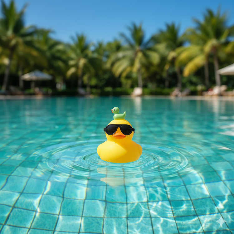 Mini Sunglass Duck with Baby Duck