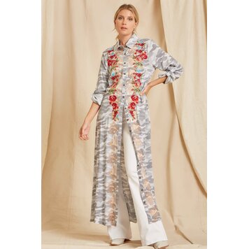 Medium Maxi Floral Shirt Dress