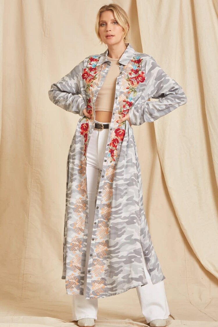 Medium Maxi Floral Shirt Dress