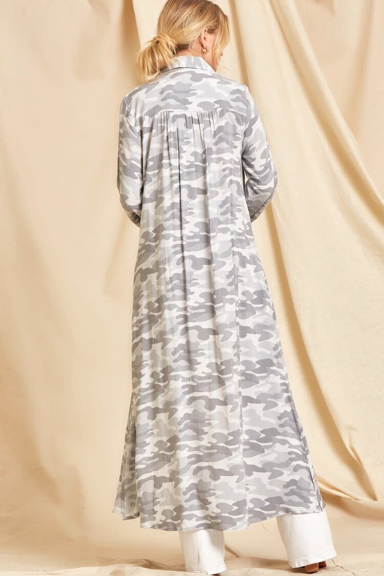 Medium Maxi Floral Shirt Dress