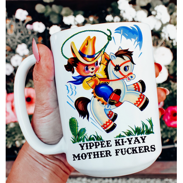 Ace the Pitmatian Co Yippee Ki-Yay MF Mug