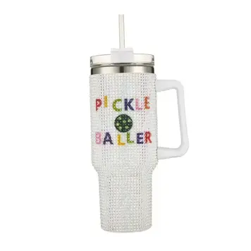 Nima Accessories Rhinestone Pickle Baller 40 oz Tumbler Cup