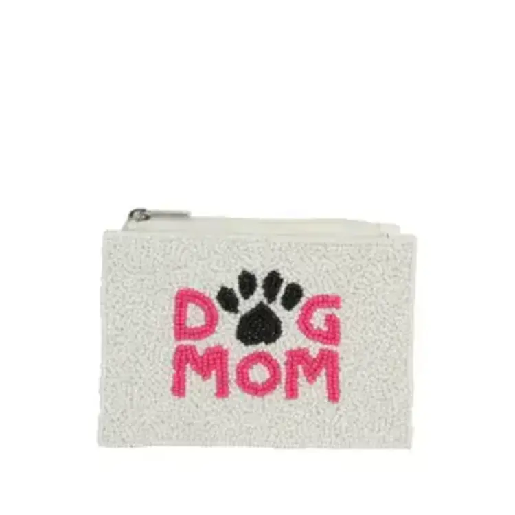 Nima Accessories Beaded Dog  Mom  Theme Coin Purse